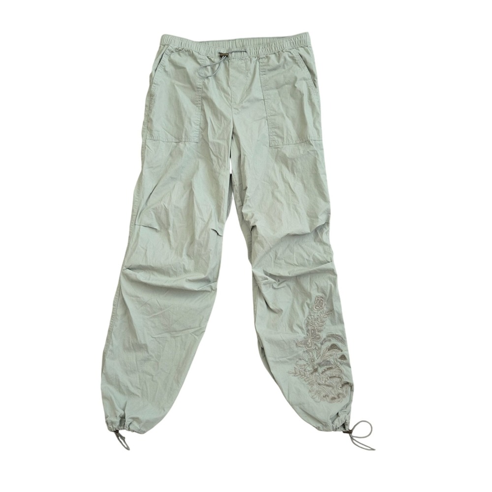 Y2K Arizona Jean Co Green Embroidered Pants Medium Fairycore Goblin Boho Earthy